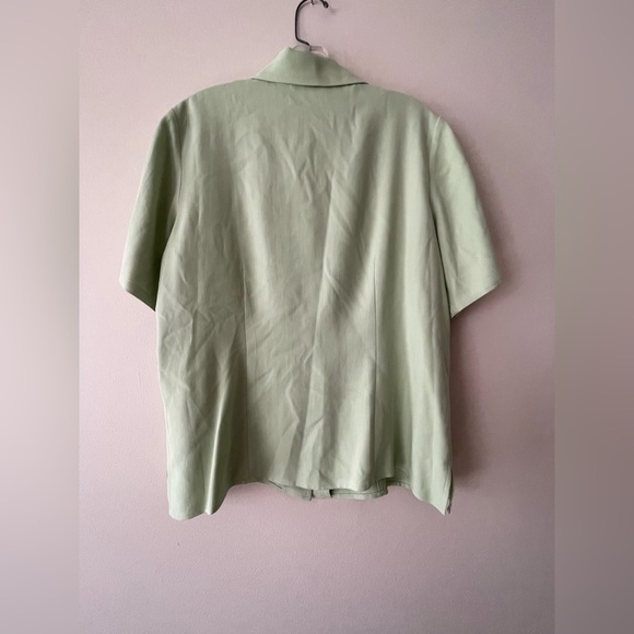 Pendleton 100% Silk Skirt Suit Size 12 Color Light Green Career Formal - Picture 4 of 15